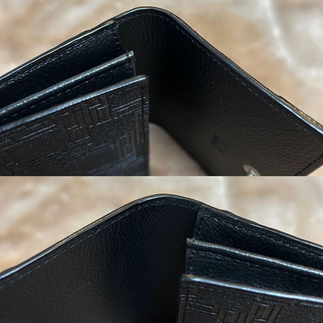 美品dunhillダンヒル名刺入れカードケース黒カード入れメンズ箱付きブラック