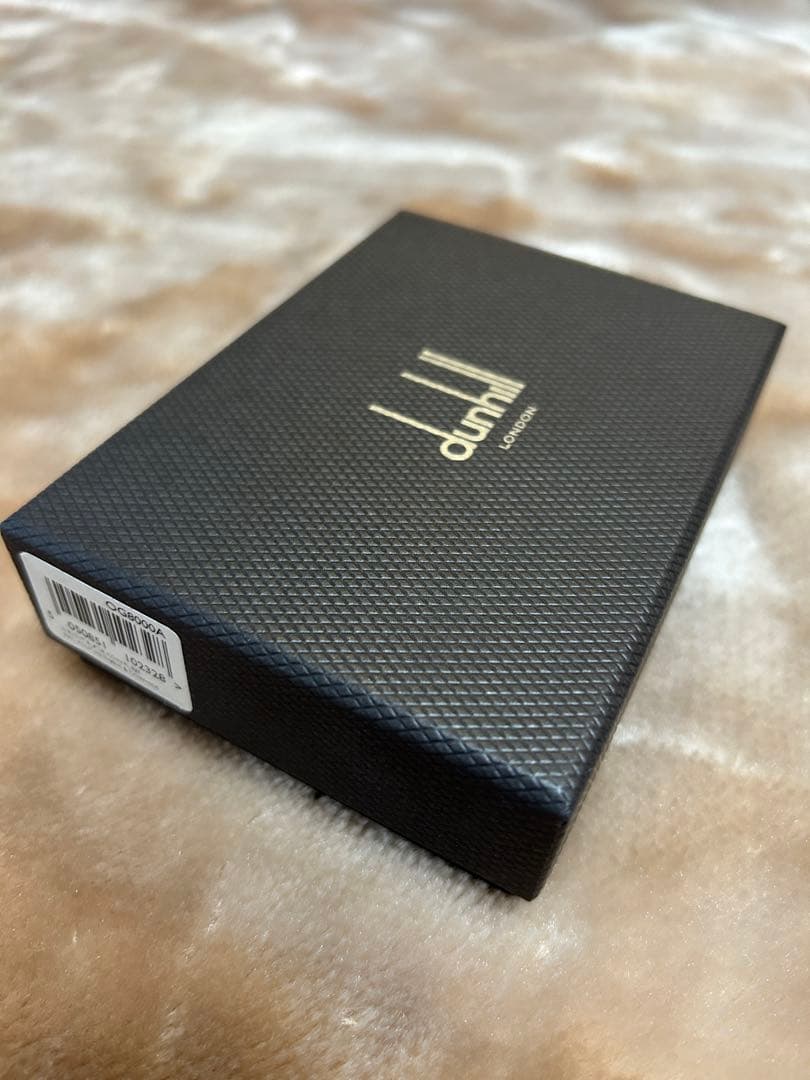 美品dunhillダンヒル名刺入れカードケース黒カード入れメンズ箱付きブラック