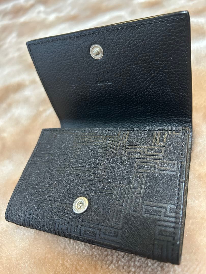 美品dunhillダンヒル名刺入れカードケース黒カード入れメンズ箱付きブラック