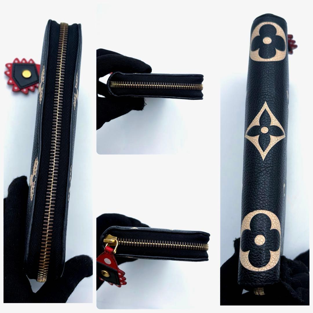 IC搭載ルイヴィトン アンプラント ジッピーウォレット クラフティ バイカラー