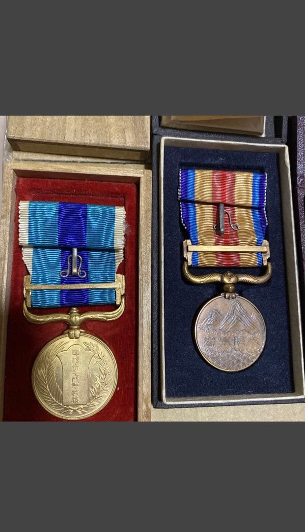 古い勲章・記章・明治〜日清戦争 従軍記章・傷痍記章・赤十字 ジャンク