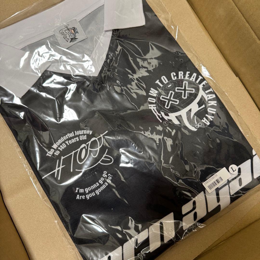 【TAKUYA∞の創り方】フットボール Tシャツ/ブラック・ホワイト 半袖