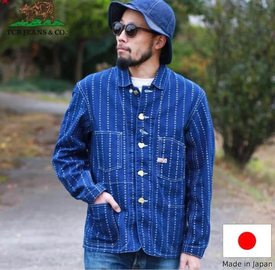 TCB JEANS & CO. ストライプデニムカバーオール