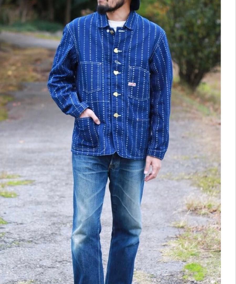 TCB JEANS & CO. ストライプデニムカバーオール