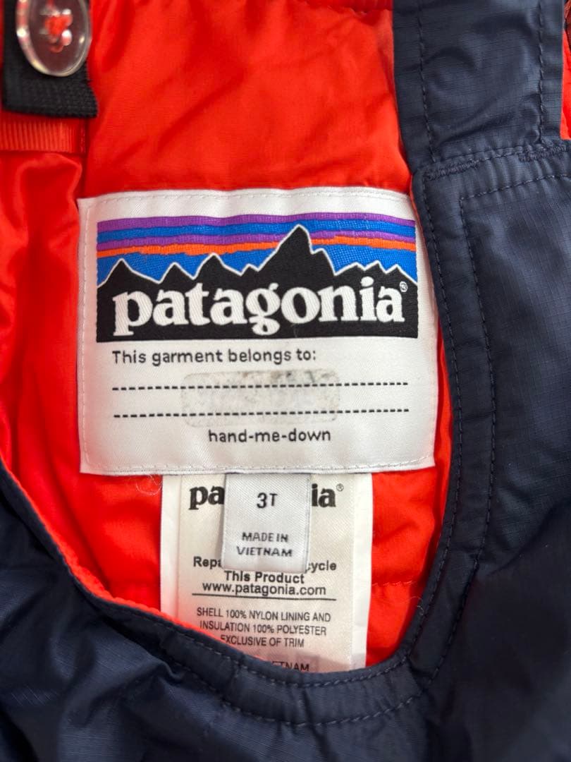 patagonia キッズ スノーウェア 上下セット 3T