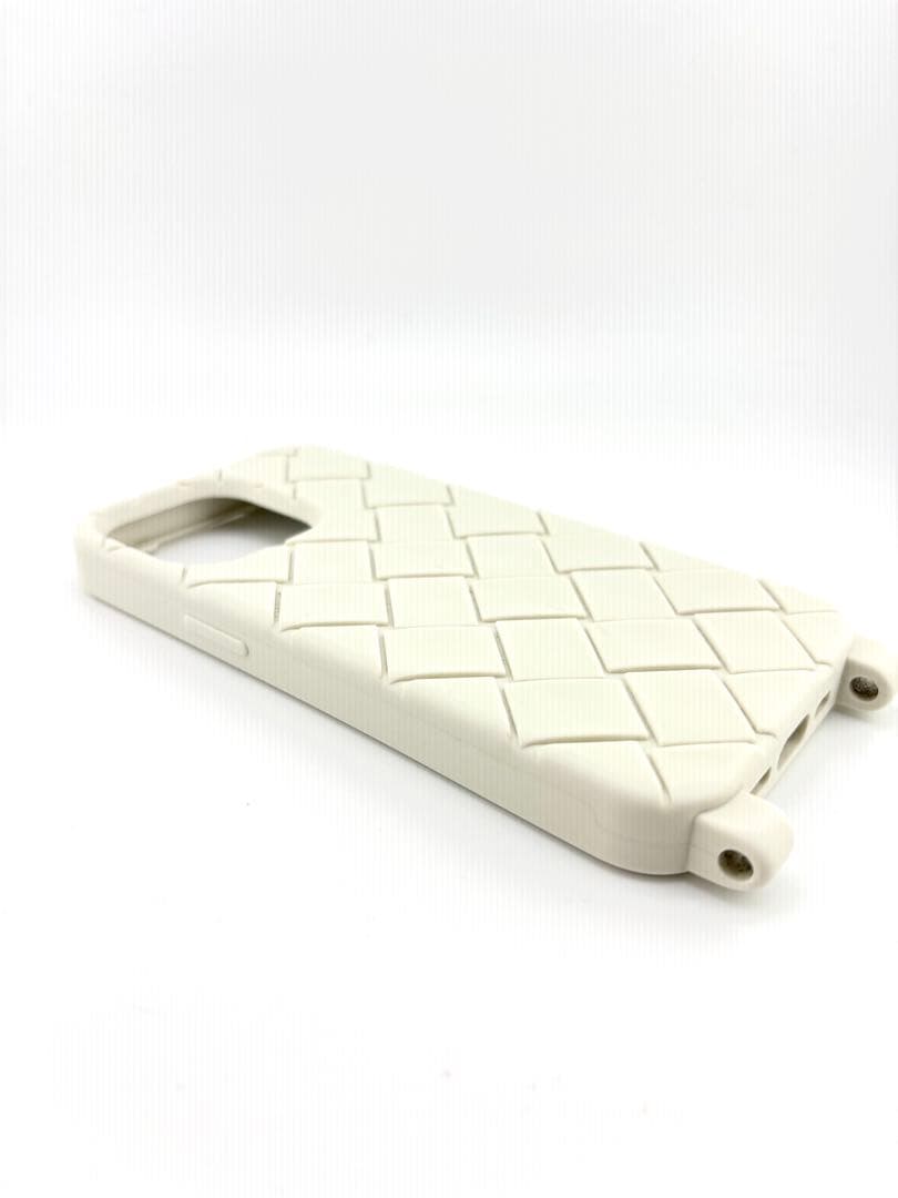 Bottega Veneta イントレチャート ホワイト iPhoneケース