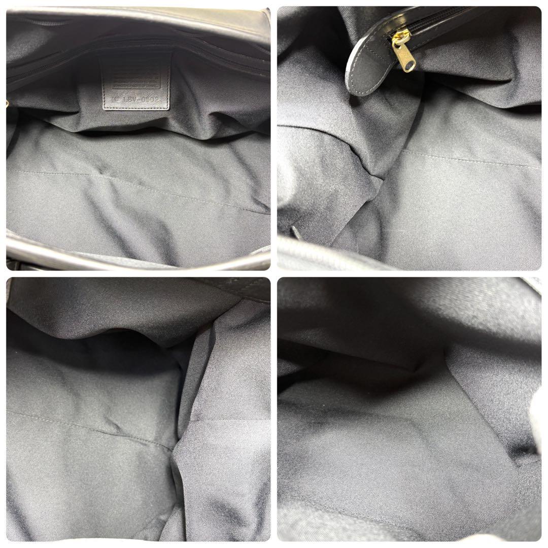 COACH ボストンバッグ レザー OLDCOACH ブラック 大容量