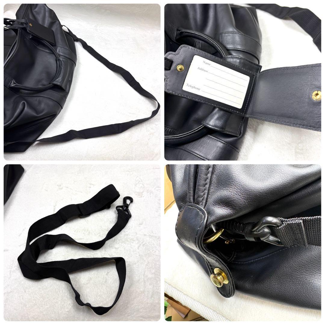 COACH ボストンバッグ レザー OLDCOACH ブラック 大容量