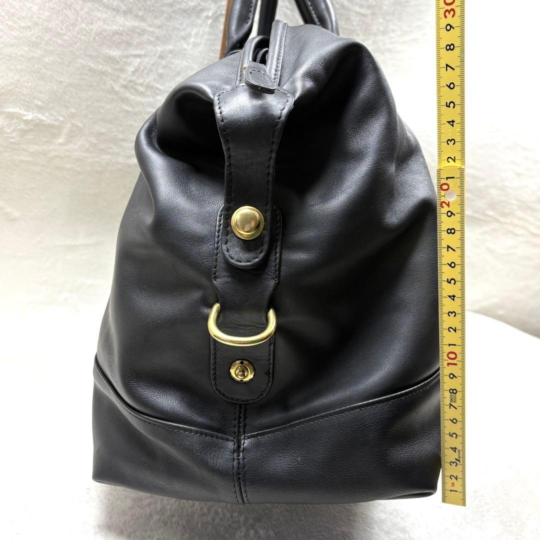 COACH ボストンバッグ レザー OLDCOACH ブラック 大容量