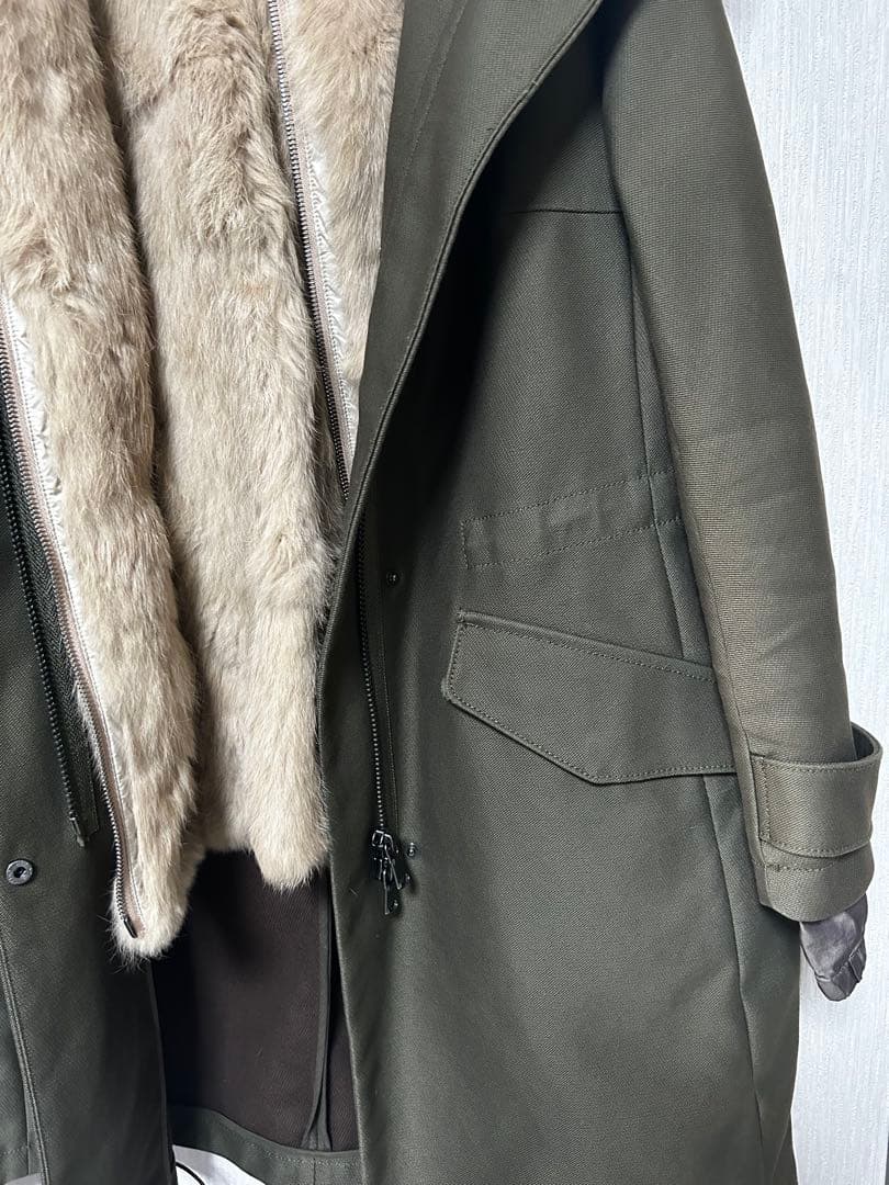 【P♡】Weekend MaxMara リアルファーベスト付きモッズコート