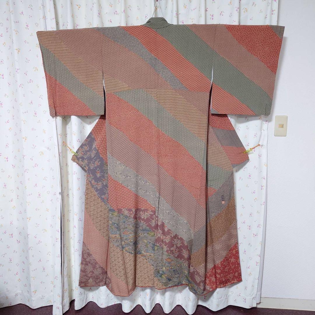 く*ち様 フ9993 未使用近い　美品　袷　正絹　江戸小紋　作家　訪問着　フルセ