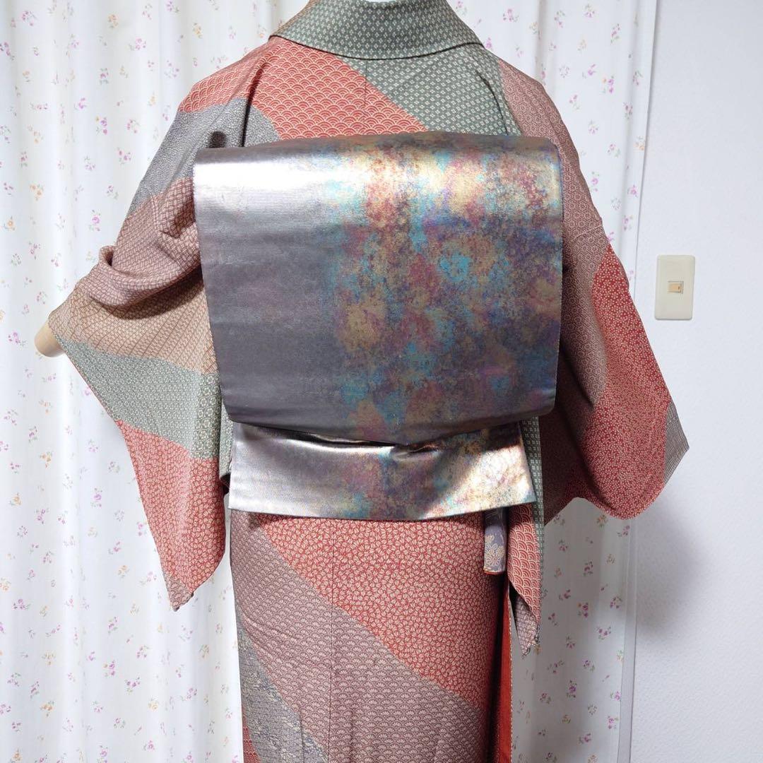 く*ち様 フ9993 未使用近い　美品　袷　正絹　江戸小紋　作家　訪問着　フルセ