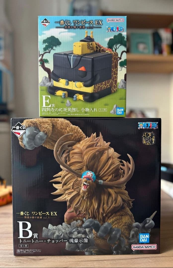 一番くじワンピースEX 悪魔を宿す者達 B賞 チョッパー & E賞 カク