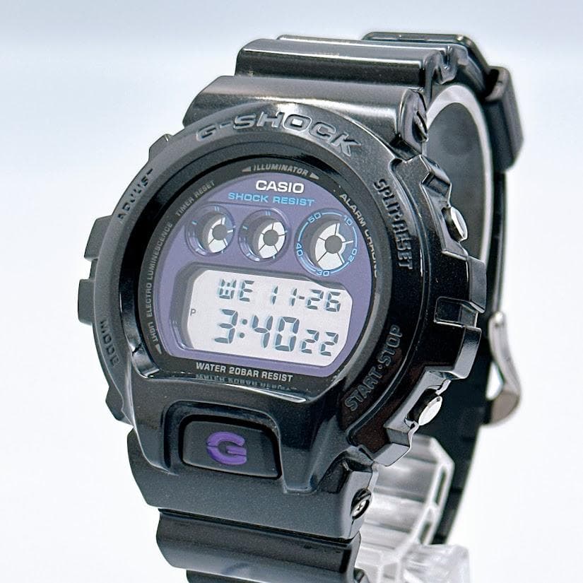 美品 カシオ G-SHOCK DW-6900MF 紫 デジタル メンズ腕時計