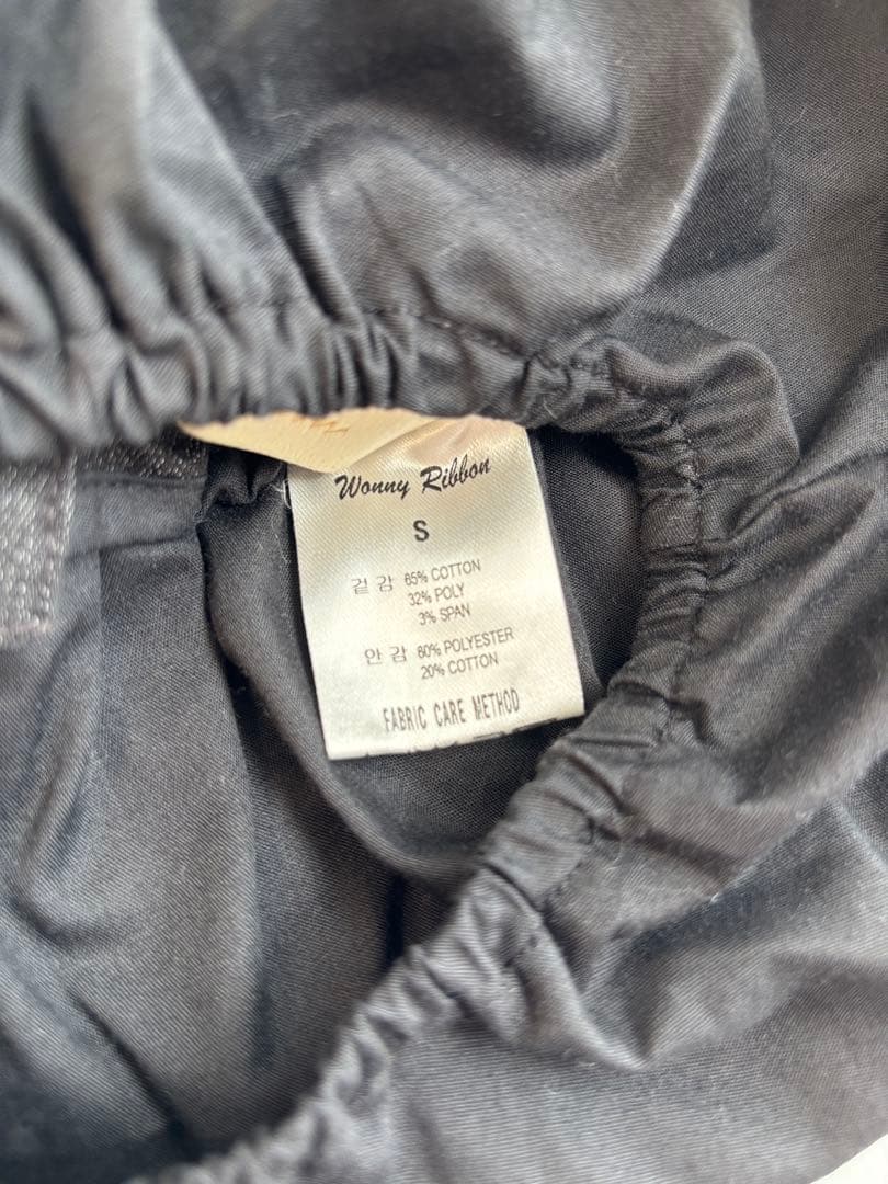 【新品】Wonny Ribbon　Black denim skirt Sサイズ