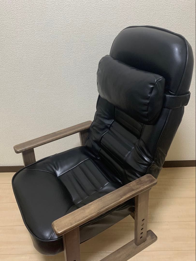 高座椅子　リクライニングチェア ヘッドレスト付き