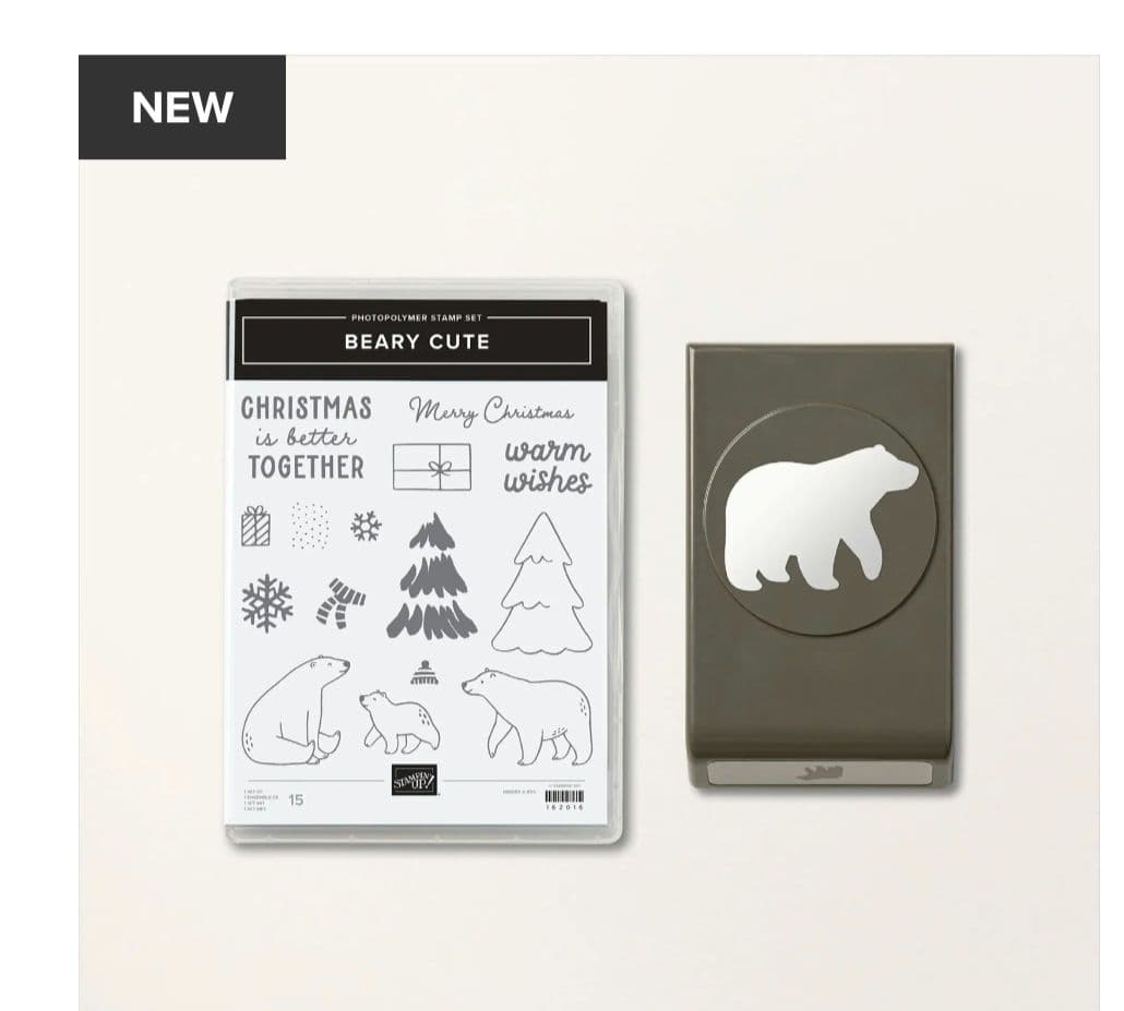 最後の１点♡スタンピンアップ　くま スタンプ&パンチ