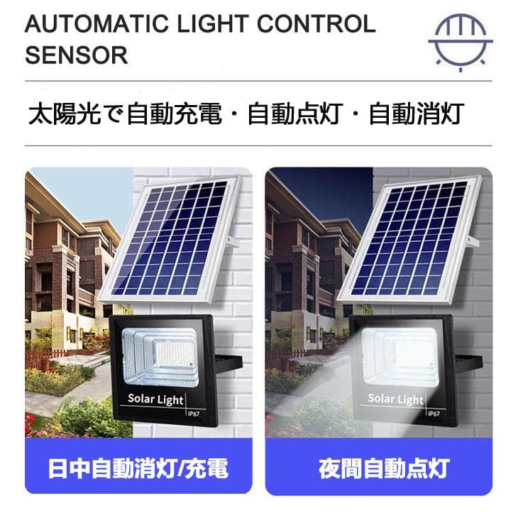 ソーラーライト 太陽光発電 屋外用照明  ソーラー投光器 常夜灯 玄関灯 車庫