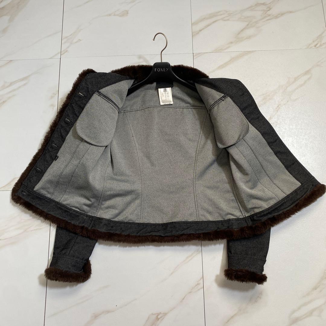 未使用級♡ドルチェアンドガッバーナ ファー デニムショートジャケット Gジャン