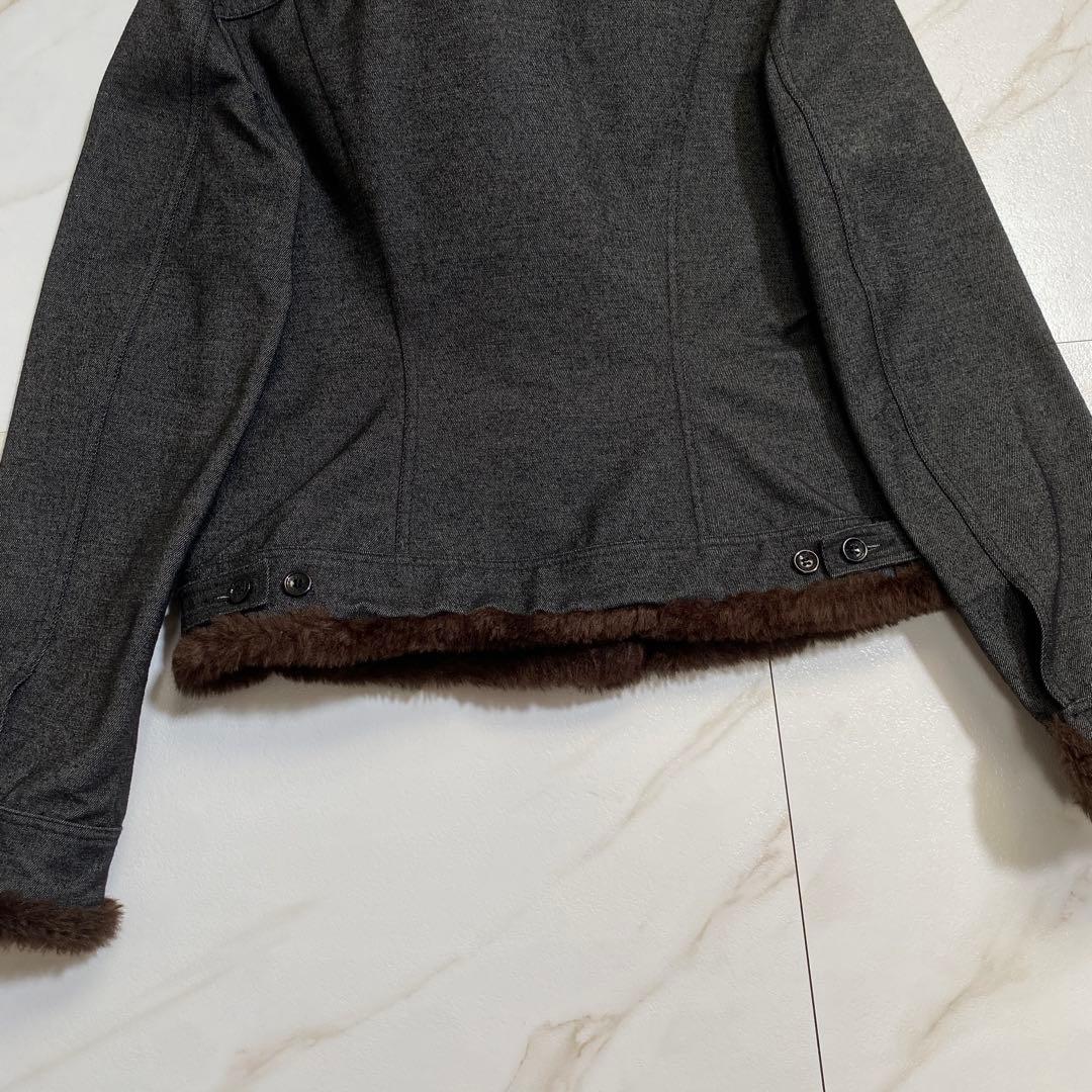未使用級♡ドルチェアンドガッバーナ ファー デニムショートジャケット Gジャン