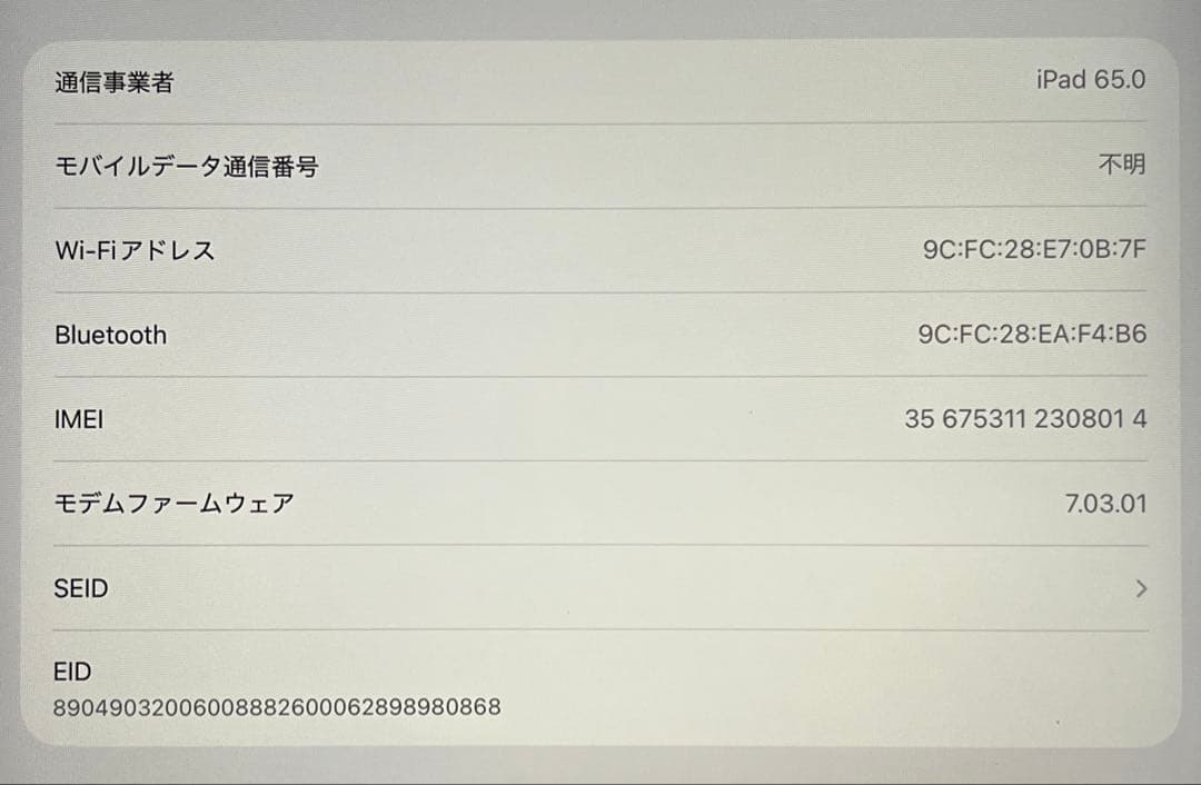 iPad 第8世代 セルラーモデル 32GB シルバー
