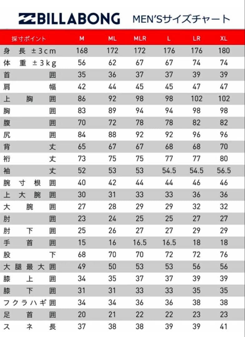 BILABONG(ビラボン)5×3mm フルスーツ 裏起毛 メンズLサイズ相当