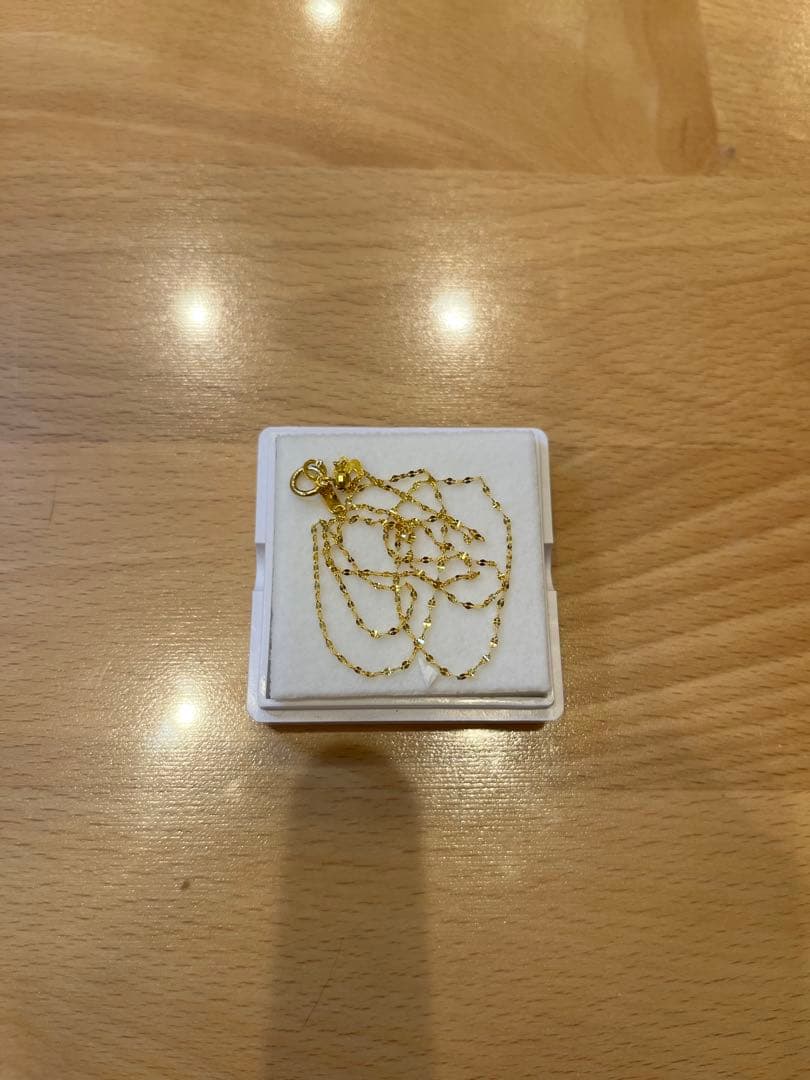 新品未使用　純金　k24 24k 日本製　ネックレス スライドアジャスター付き