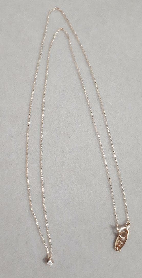 エテ K10YG レイヤー ダイヤモンド ネックレス