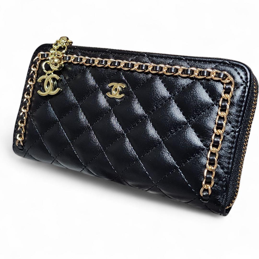 ケ*イ様 シャネル　長財布　ラウンドジップ　キルティング　ノベルティ