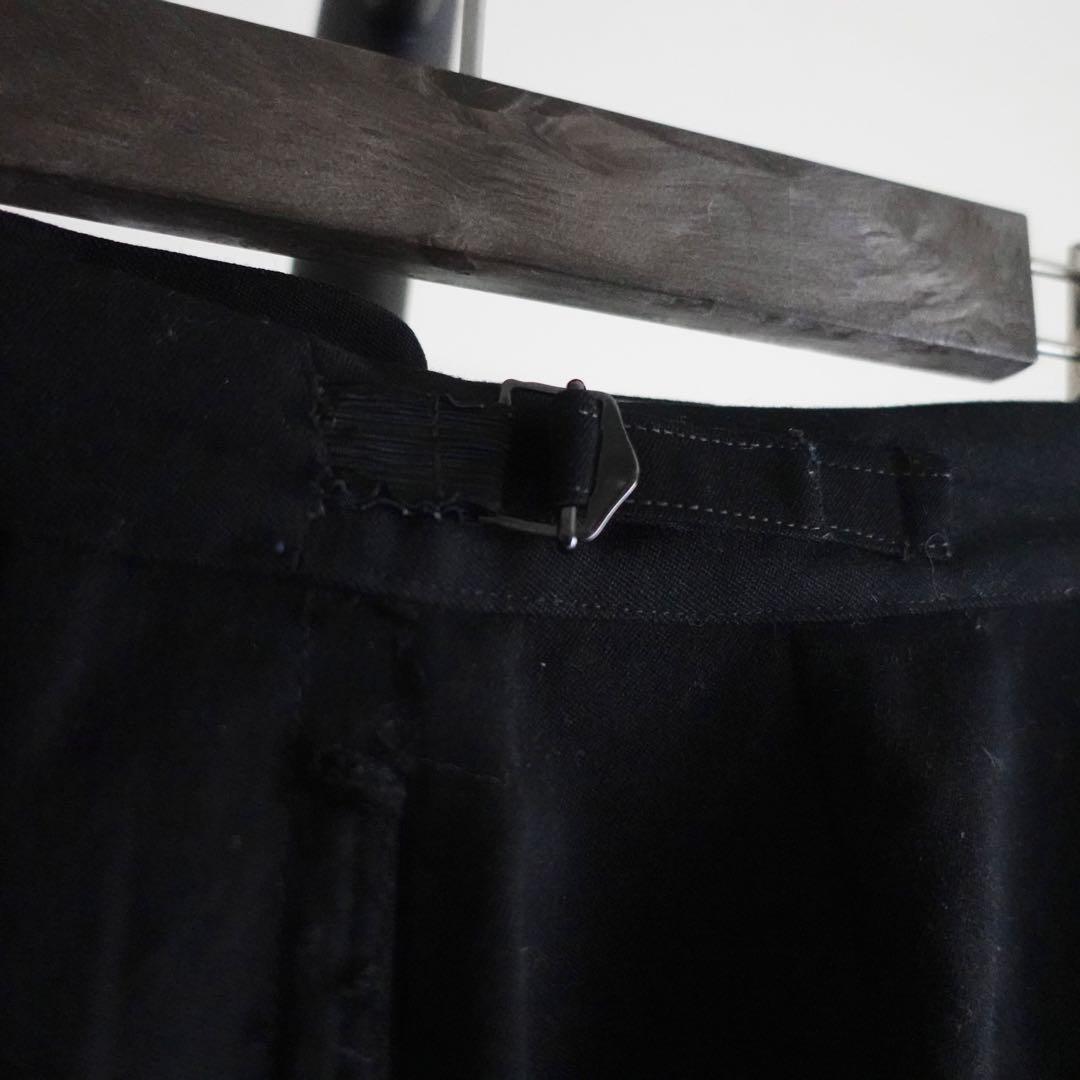 パンツ 1960s Vintage Black 2tuck Wide Trousers