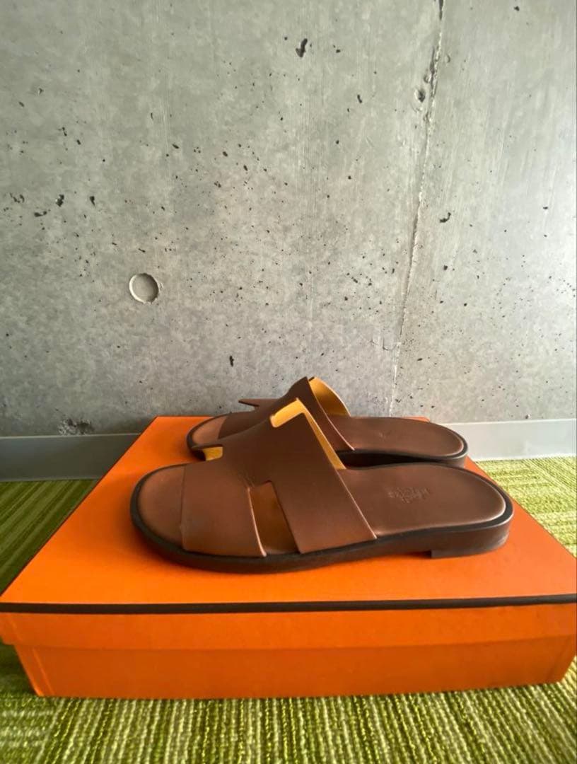 HERMES ブラウン サンダル 41 サイズ