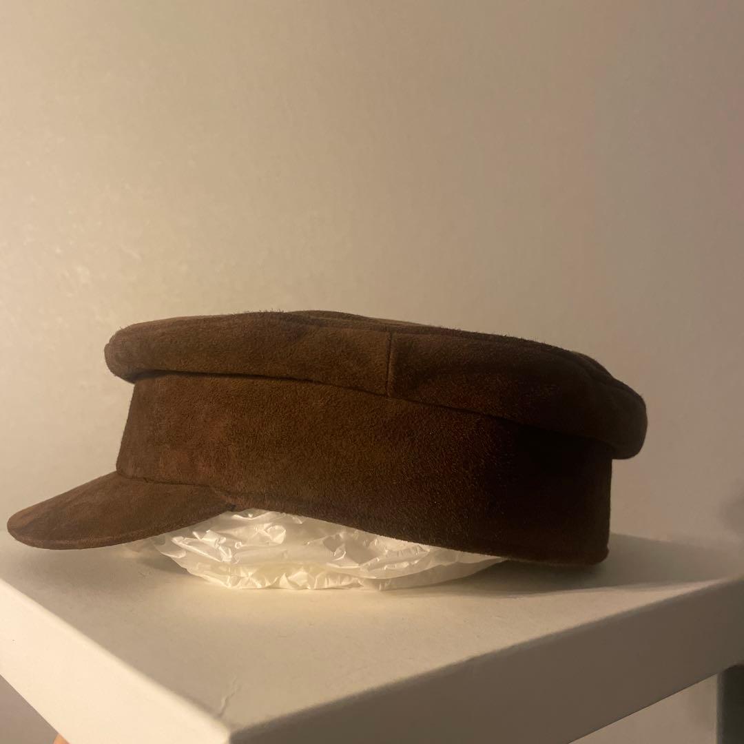 フミカウチダ　レザー　キャスケット