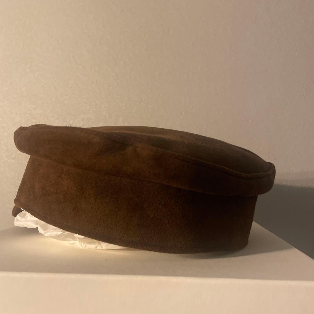 フミカウチダ　レザー　キャスケット