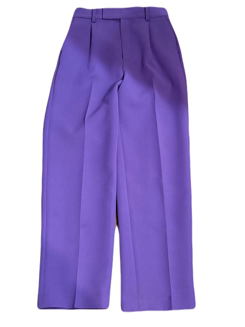 whimgazette 長谷川京子さん　コラボ　 紫 ハイウエストパンツ