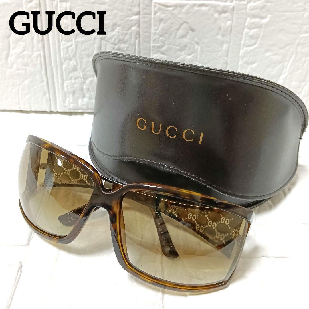 528 GUCCI サングラス マイクロGG ブラウン ケース・クロス付き