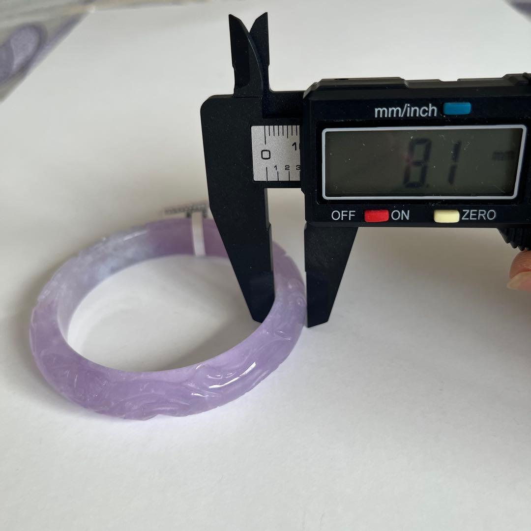 大値下げ✨本翡翠　彫り翡翠バンクル　ミャンマー產