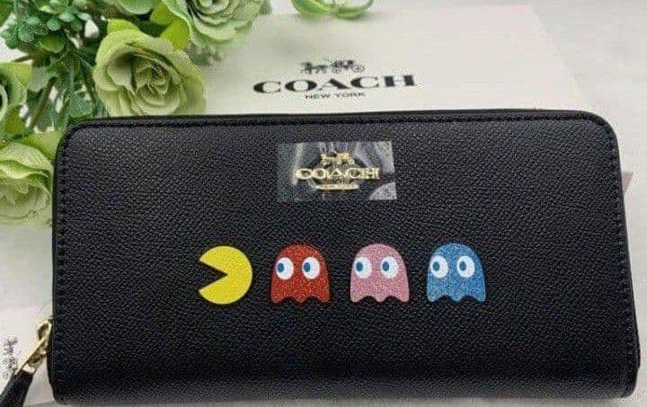 新品未使用コーチ長財布パックマンブラックレディースメンズ送料無料即日発送