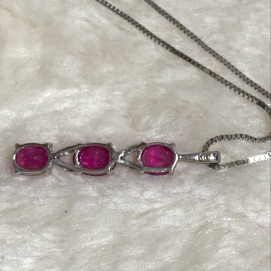 お値下げ中⭐︎ネックレス K10 チャーム ルビー イタリア 製 刻印有り40cm