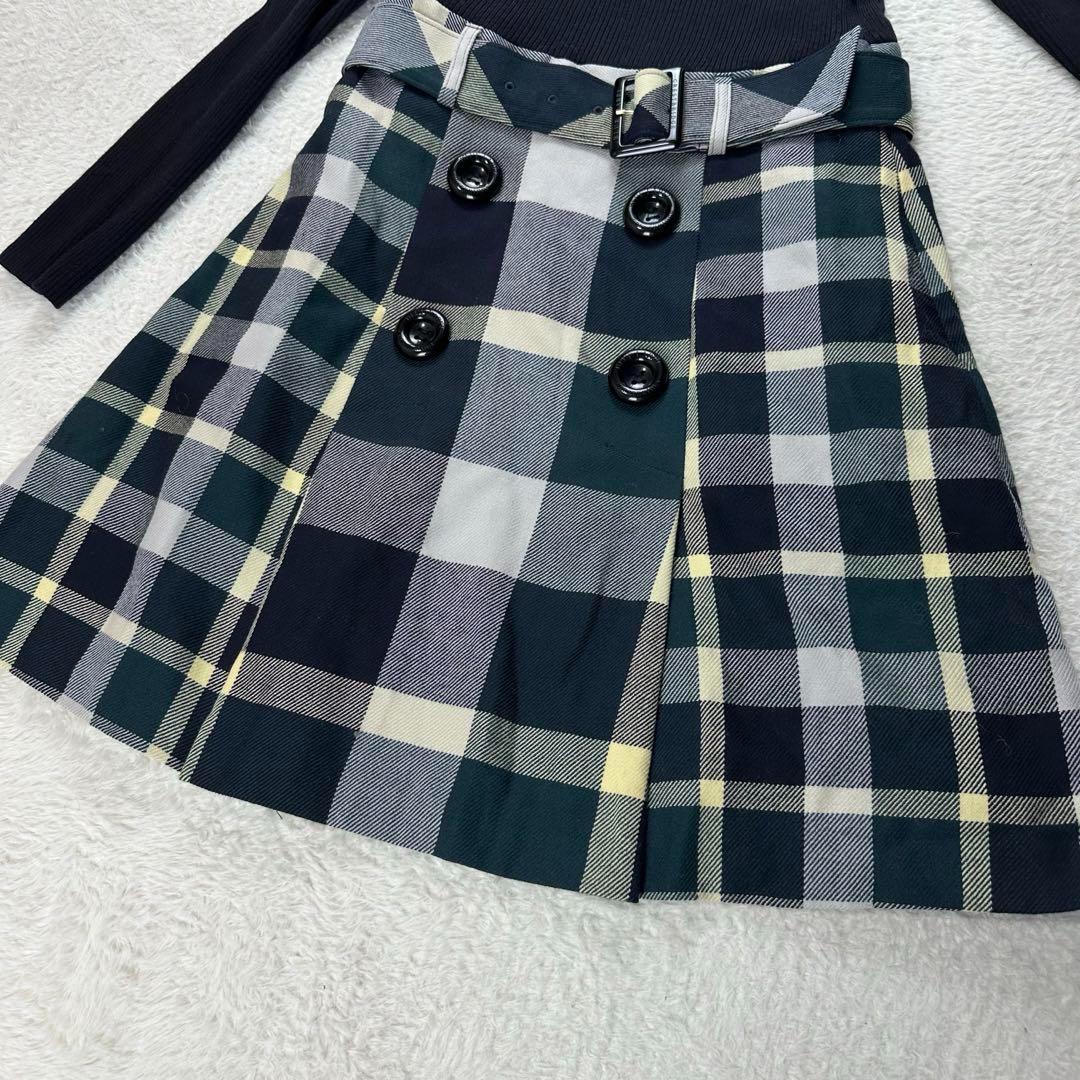 ブルーレーベルクレストブリッジ✨タートルネックニットワンピース サイズ38