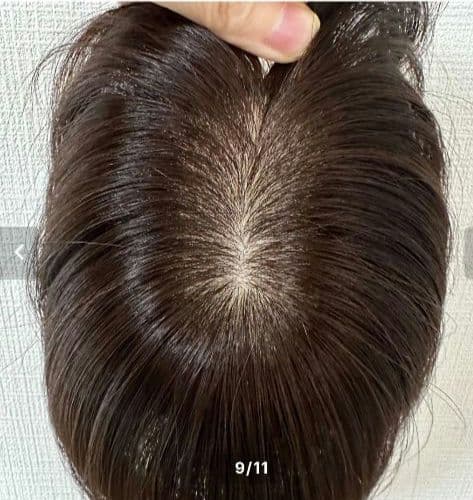 おにぎり 前髪ウィッグ 前髪なし　ナチュラルブラウン　百合子ウィッグ