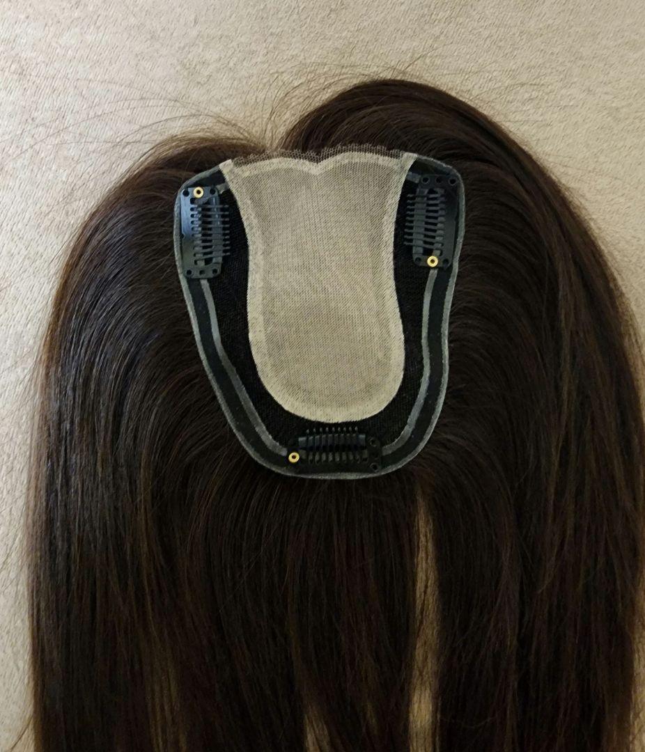 おにぎり 前髪ウィッグ 前髪なし　ナチュラルブラウン　百合子ウィッグ