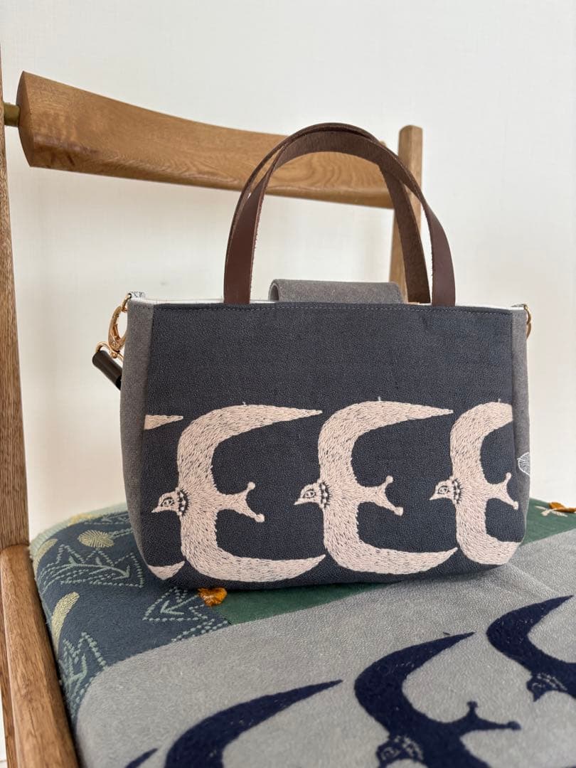 ミナペルホネン◯ハンドメイド◯2way ワッフルサンド　斜め掛けショルダー