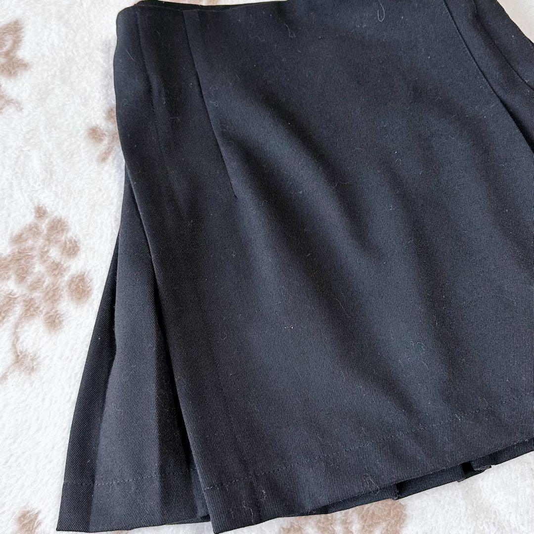 コムデギャルソンシャツ プリーツ ミニスカート ラップ ベルト レザー フランス