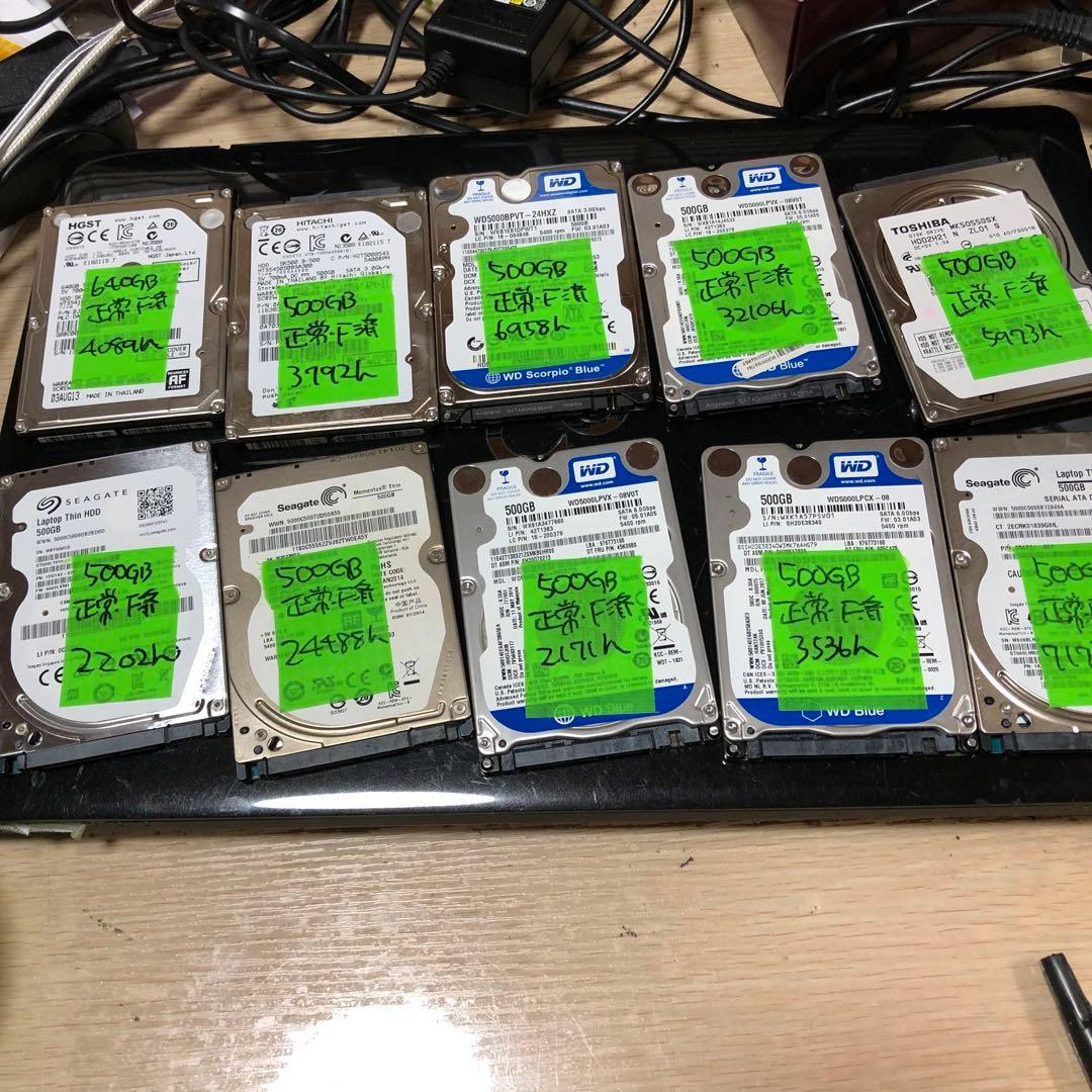 968 HDD 500GB 640GB 正常 2.5インチ 10個 まとめ売り