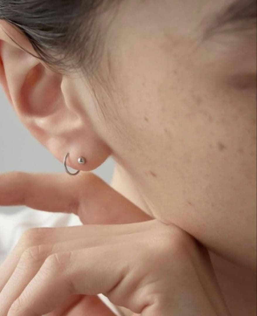 ジュエッテ　[ピンズ] PT900 ピアス コイル プラチナ シンプル 片耳用