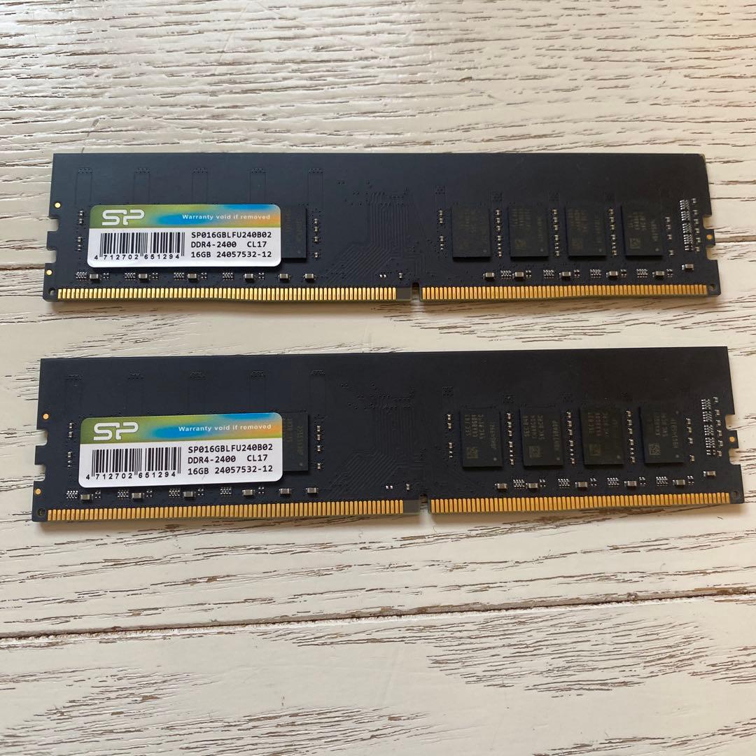 シリコンパワー メモリ DDR4 2400MHz 16GB 2枚 32g
