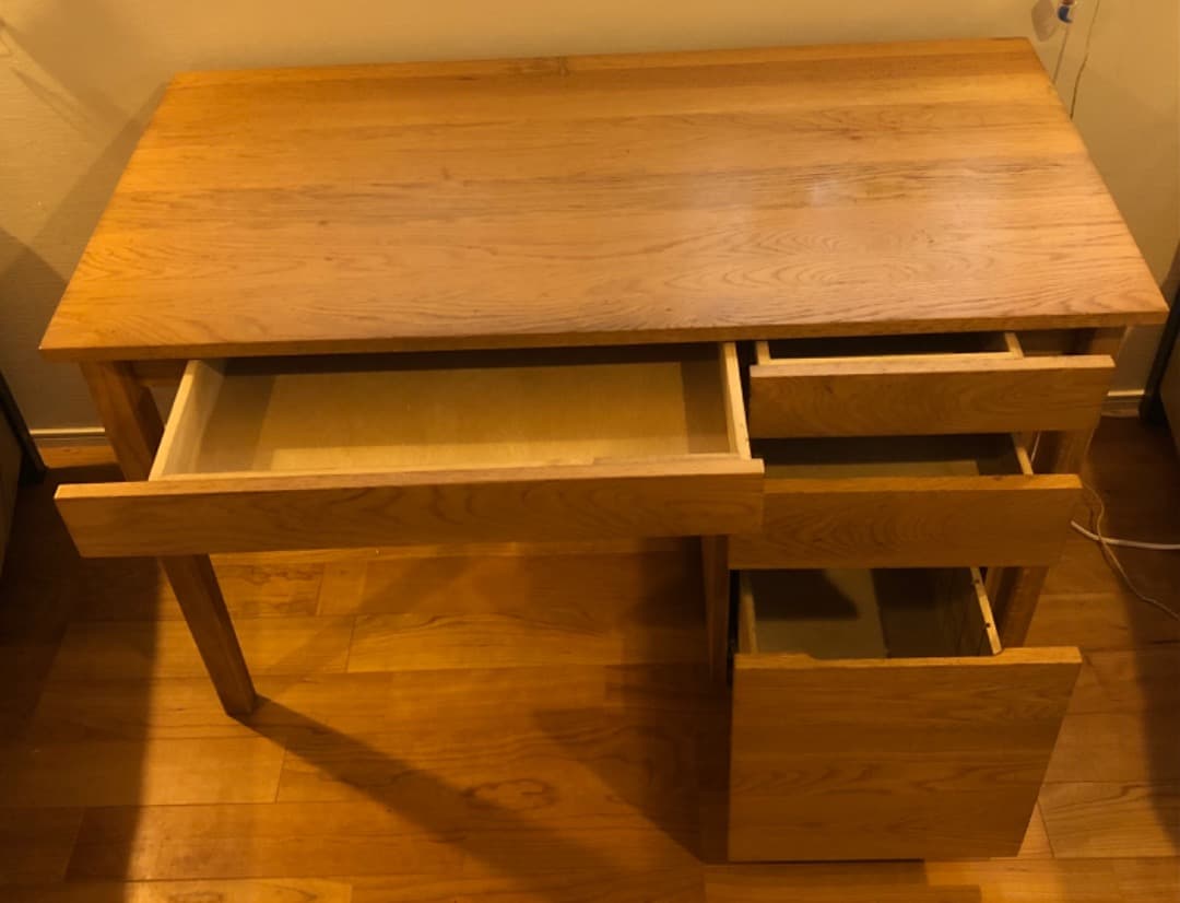 無印良品　学習机(天然木•オーク材) 廃盤品