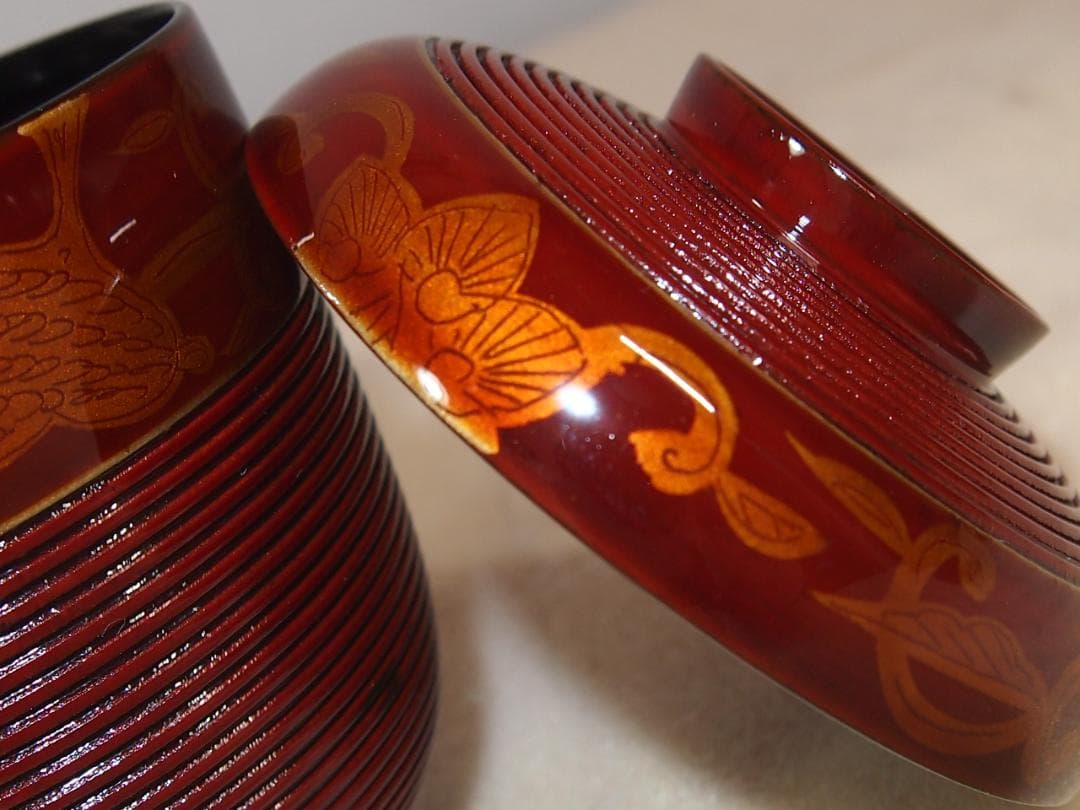 【未使用】輪島塗 岡本陽斎 白壇塗 小吸物椀 5客 箸洗/肝吸い 漆器 茶道具