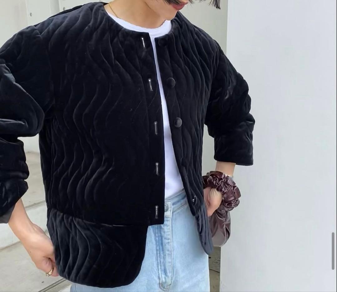 ※ 3pp1様※meer. ウェーブキルティングベロアジャケット