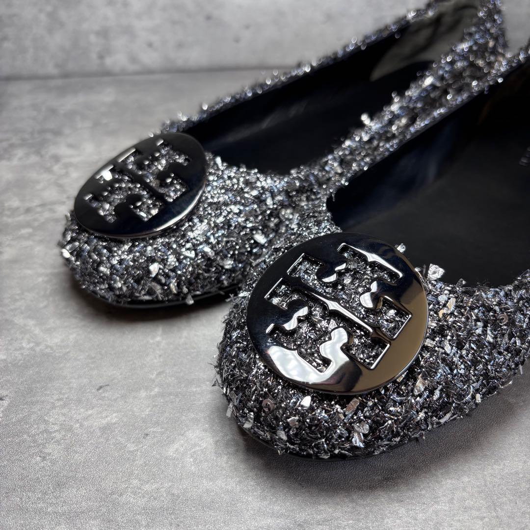 【完売品！未使用級】トリーバーチ バレエシューズ ミニー トラベル　ツイード